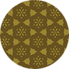Gold Geometric Flower Half Drop